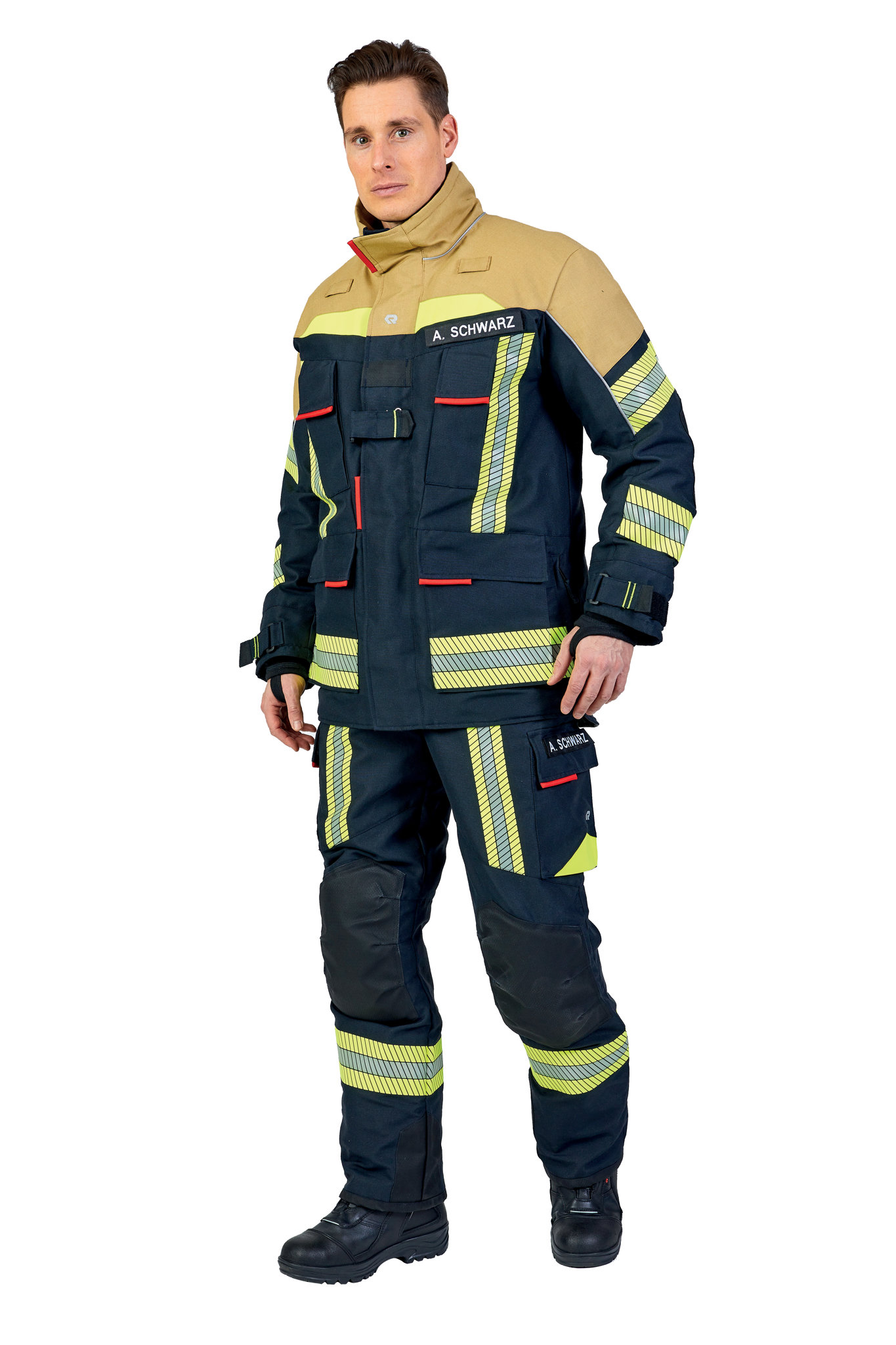 Bild von ROSENBAUER Feuerwehreinsatzjacke FIRE FLEX, NOMEX NXT, schwarzblau/gold, Gr. 40-42 B