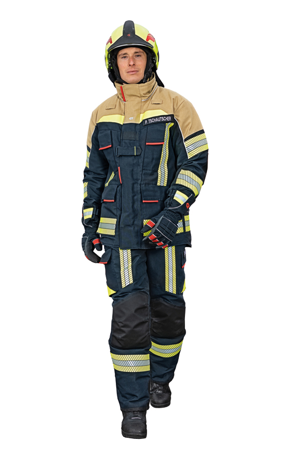 Bild von ROSENBAUER Feuerwehreinsatzjacke FIRE FLEX, NOMEX NXT, schwarzblau/gold, Gr. 44-46 B