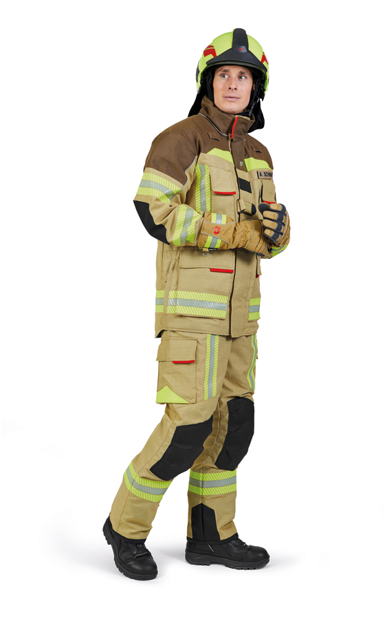 Bild von ROSENBAUER Feuerwehreinsatzjacke FIRE FLEX, X55 MIT PBI, gold/braun, Gr. 40-42 C