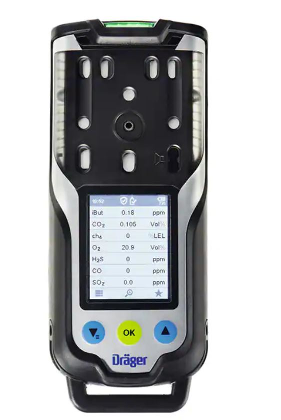 Bild von DRÄGER Gasmessgerät X-am 8000 Gerät für Abwasser- und Tiefbauanwendungen mit Sensoren Dual IR EX/CO2, O2, CO/H2S, Pumpe, Akku und Ladegerät
