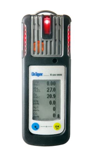 Bild von DRÄGER Gasmessgerät X-AM 5600 Abwasser-Set mit Sensoren Dual IR Ex/CO2, O3, CO/H2S inkl.  Akku und Ladetechnik und CSE-Koffer mit Pumpe