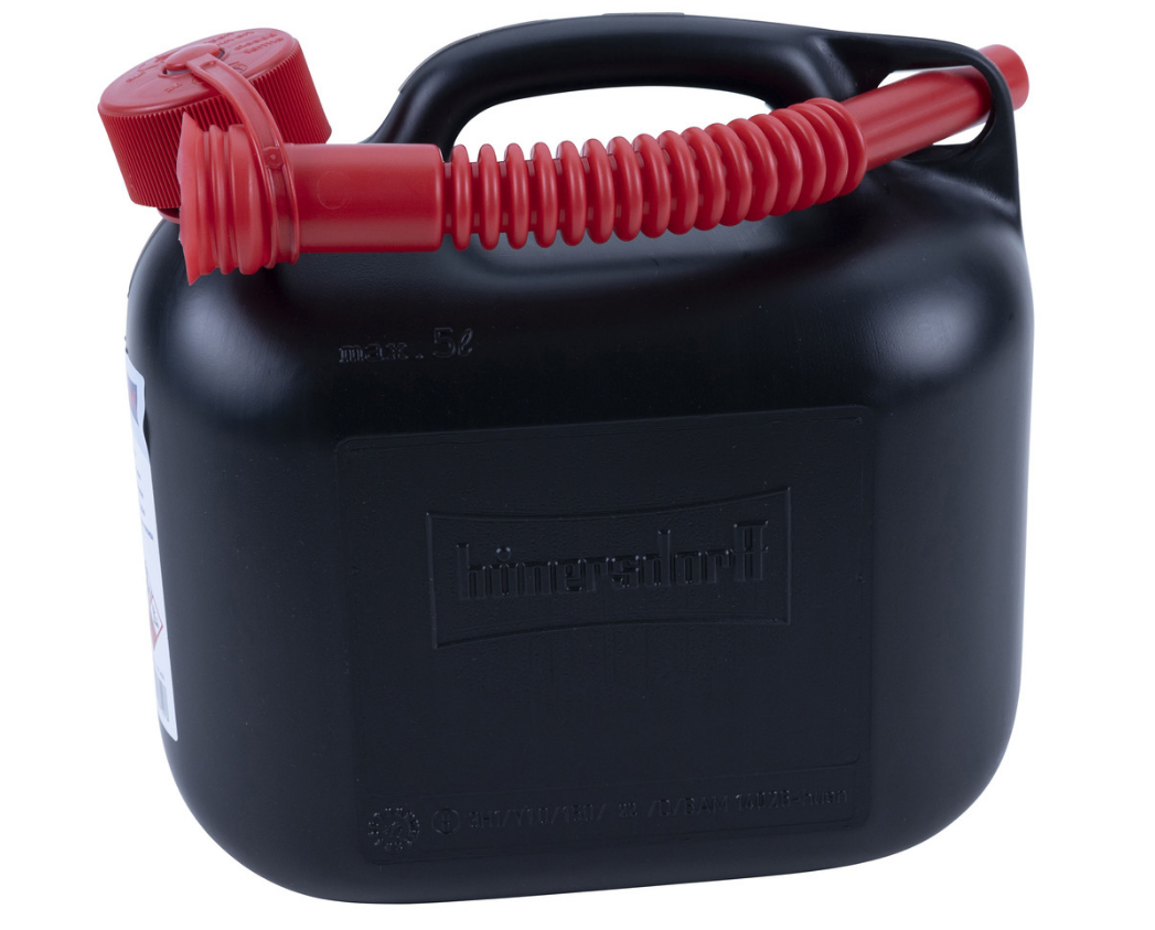 Bild von DÖNGES Kunststoffkanister, 5 ltr., inklusive Auslaufrohr, schwarz/rot