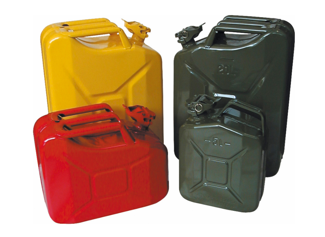 Bild von DÖNGES Kraftstoffkanister aus Stahlblech, DIN 7274, gelb, GGVS-Zulassung, 10 ltr., 468x345x165 mm