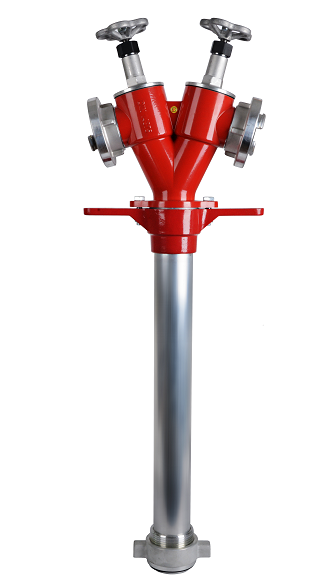 Bild von KINDSWATER Hydranten-Standrohr DN 80, 2x Storz B (Kopf drehbar), Absperrung 2x 2 1/2, DIN 14375