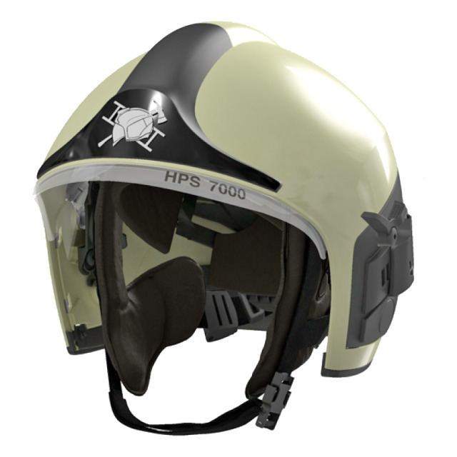 Bild von DRÄGER Feuerwehrhelm HPS 7000 PRO mit mattschwarzer Frontplatte, nachleuchtend, Gr. 1 (52 - 60 cm)